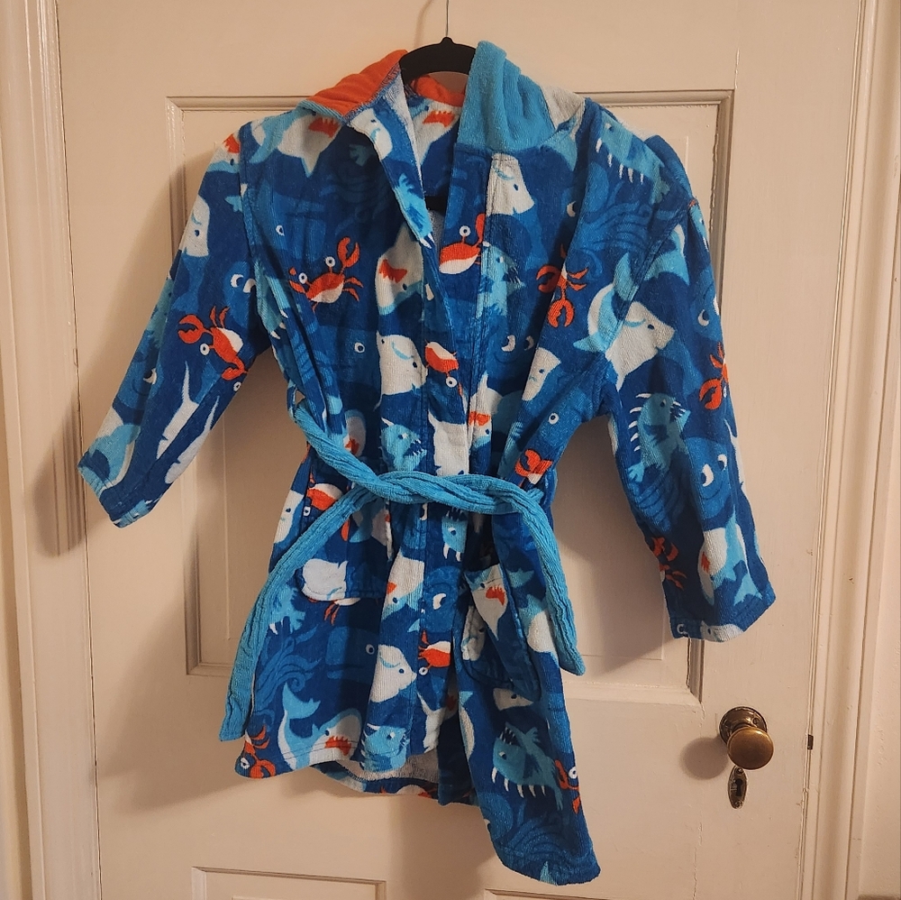 Kids Blue Shark After Swim Robe